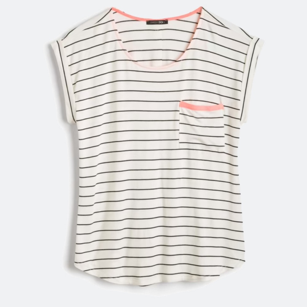 Papermoon | Striped Short Sleeve Pocket Tee